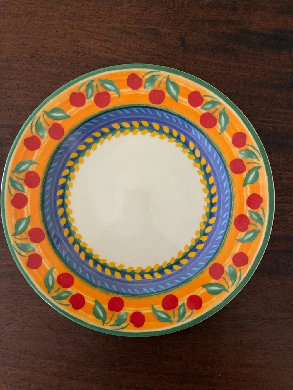 3 Vista Alegre Portugal Plates - Fruit Fantasy Cherries, Apples & Grapes